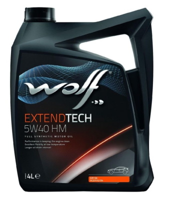 Масло моторное синтетическое WOLF EXTENDTECH 5W-40.